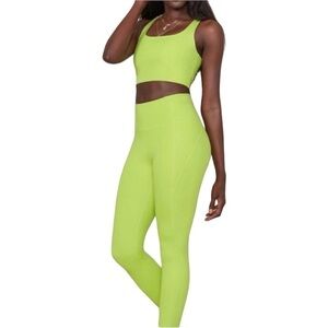 Girlfriend Collective Lime Workout Set